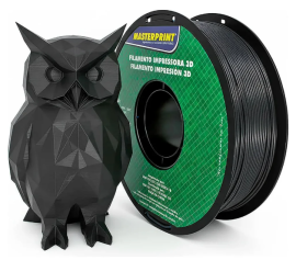 PLA PRETO 1.75mm 1kg Alta Resist�ncia Bom Acabamento Masterprint Filamento 3d