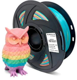 PETG RAINBOW 1.75mm 1kg Cor Brilhante Textura Macia Masterprint Filamento 3d