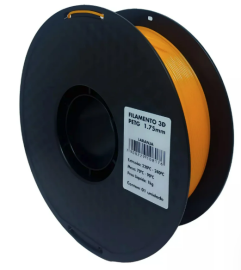 PETG LARANJA 1.75mm 1kg Cor Brilhante Textura Macia Masterprint Filamento 3d