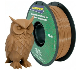 PLA Madeira ESCURA 1.75mm 1kg Alta Resist�ncia Bom Acabamento Masterprint Filamento 3d