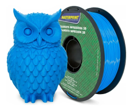 PLA AZUL 1.75mm 1kg Alta Resist�ncia Bom Acabamento Masterprint Filamento 3d